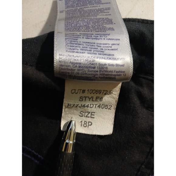 NYDJ Jeans Women Sz 18P Black Clarissa Slim Ankle Denim Stretch Lift & Tuck Tech - Picture 9 of 9